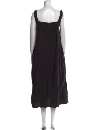 Deiji Studios Square Neckline Midi Length Dress