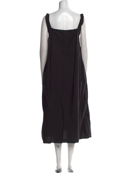 Deiji Studios Square Neckline Midi Length Dress