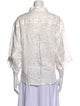 Deiji Studios Linen Printed Button-Up Top