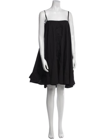 Deiji Studios Square Neckline Knee-Length Dress