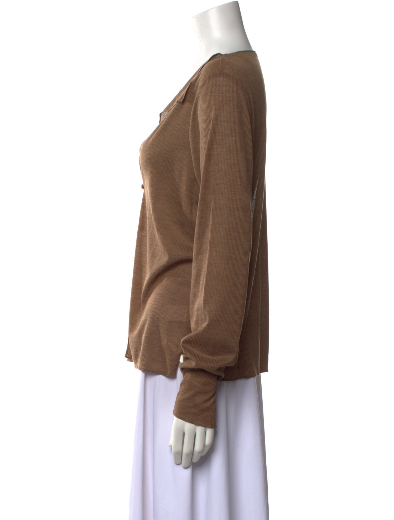 Deiji Studios V-Neck Long Sleeve Blouse