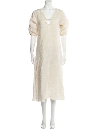 Deiji Studios Linen Midi Length Dress