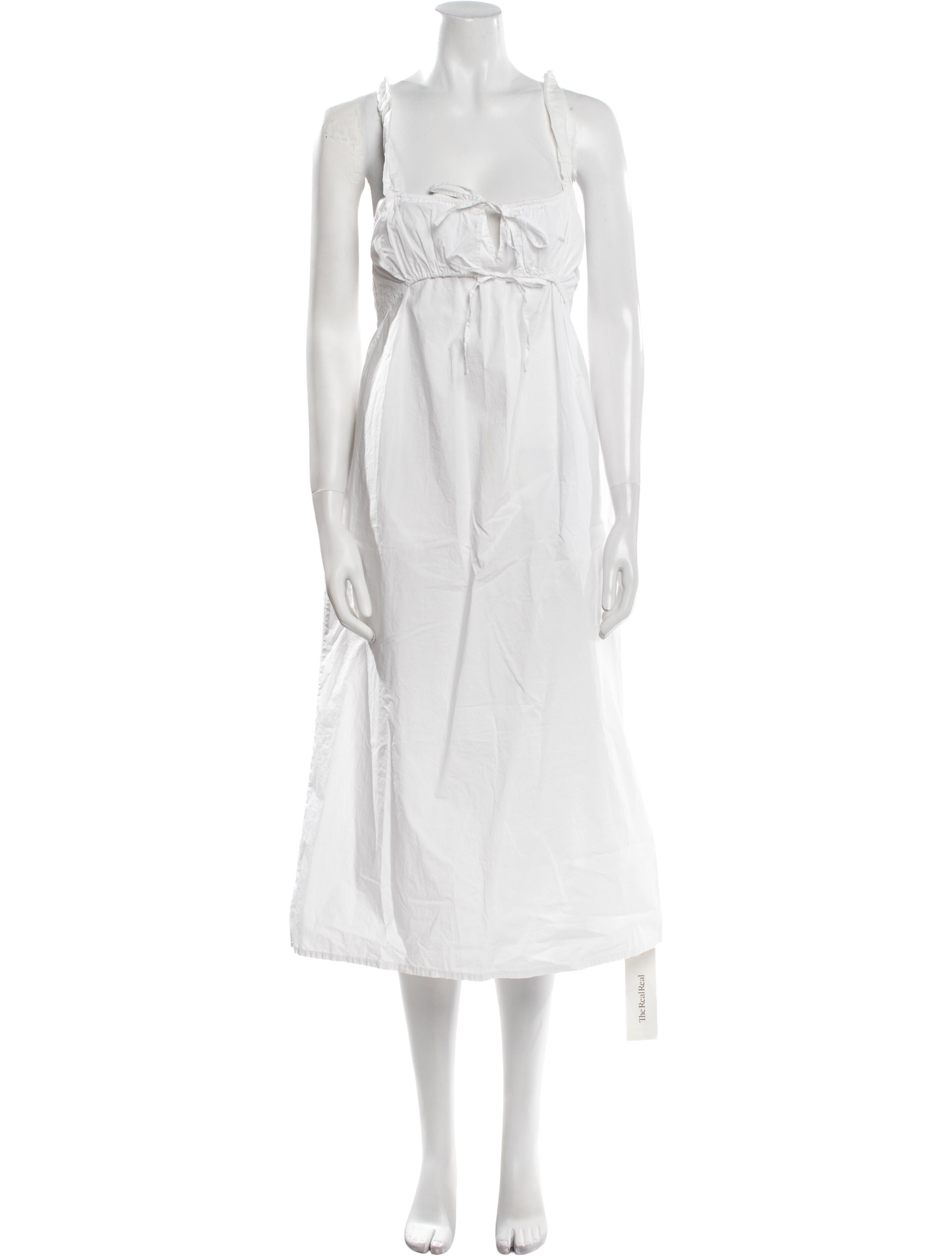 Deiji Studios Square Neckline Midi Length Dress