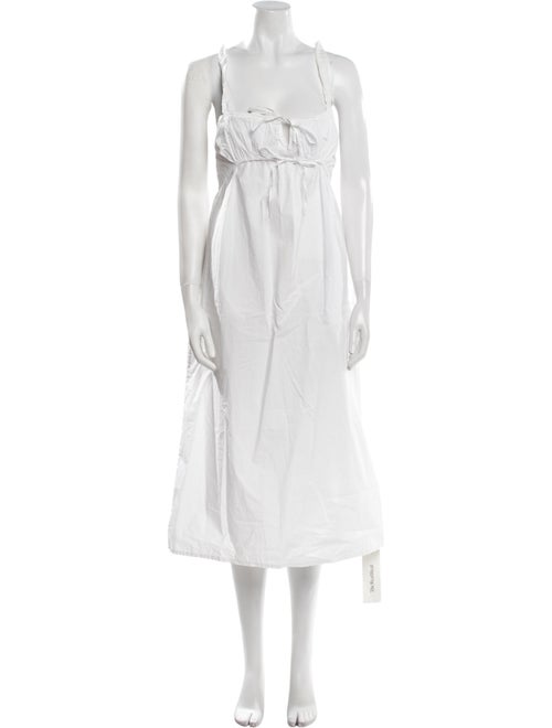 Deiji Studios Square Neckline Midi Length Dress