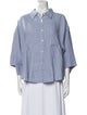 Deiji Studios Linen Three-Quarter Sleeve Button-Up Top