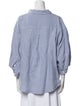 Deiji Studios Linen Three-Quarter Sleeve Button-Up Top
