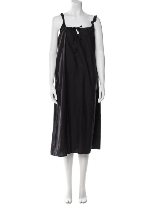 Deiji Studios Square Neckline Midi Length Dress