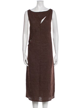 Deiji Studios Linen Midi Length Dress