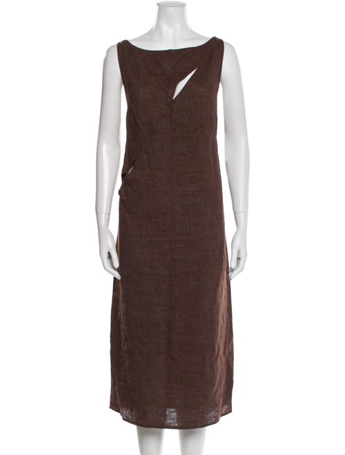 Deiji Studios Linen Midi Length Dress