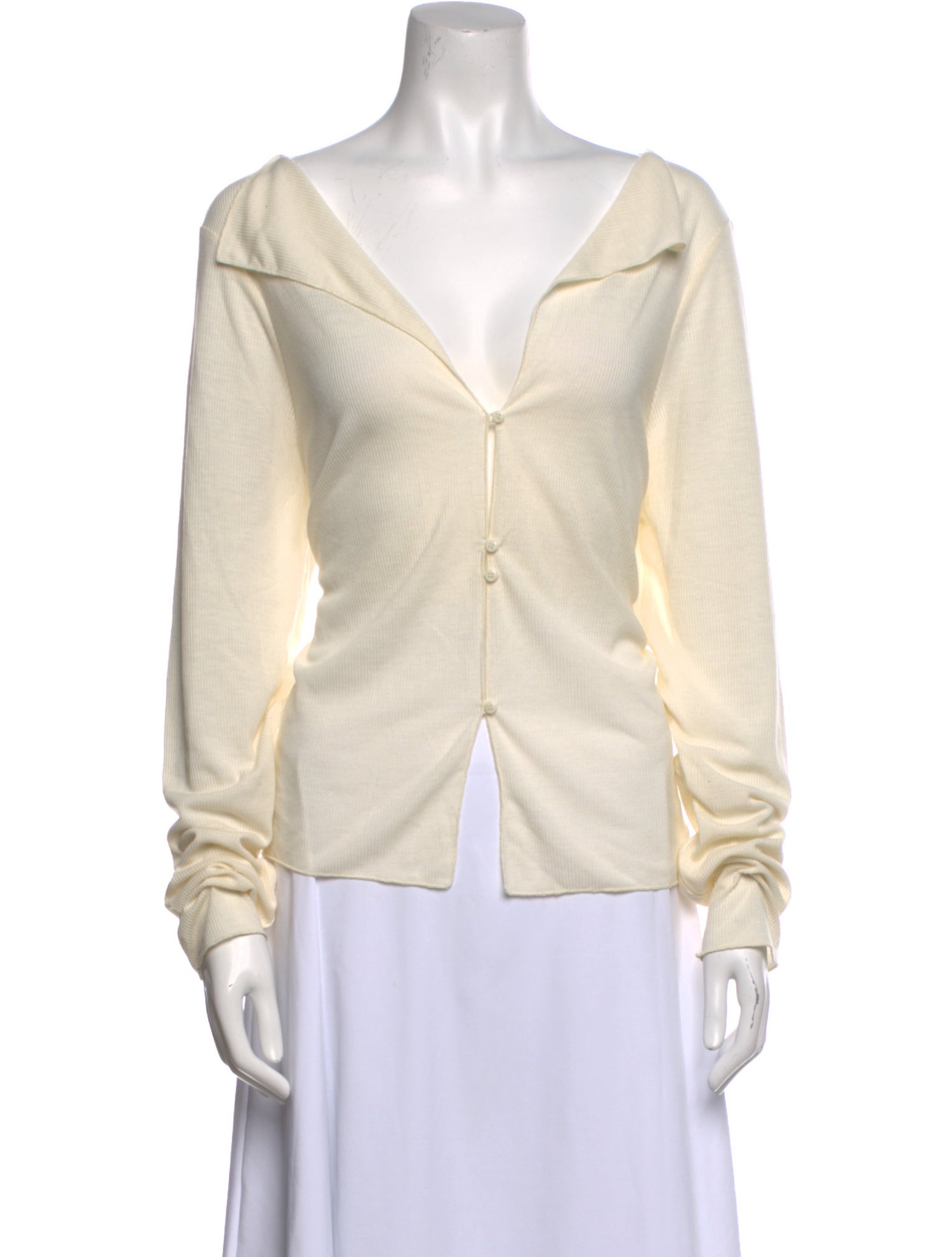 Deiji Studios V-Neck Long Sleeve Top