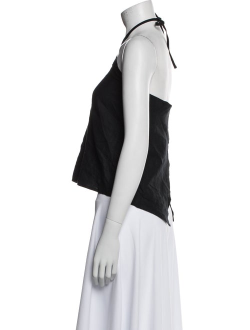 Deiji Studios Linen Halterneck Crop Top