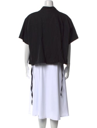 Deiji Studios V-Neck Three-Quarter Sleeve Blouse