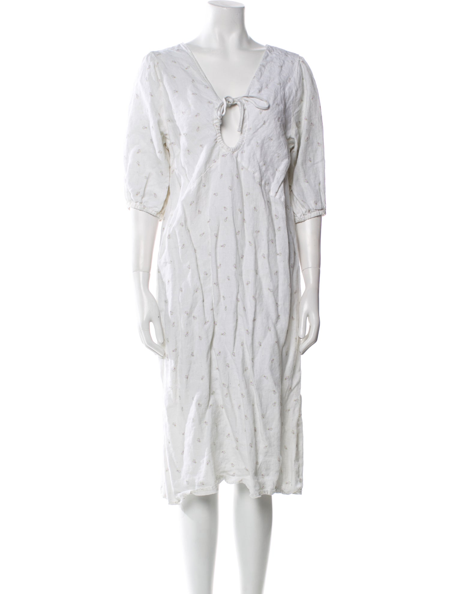 Deiji Studios Linen Midi Length Dress