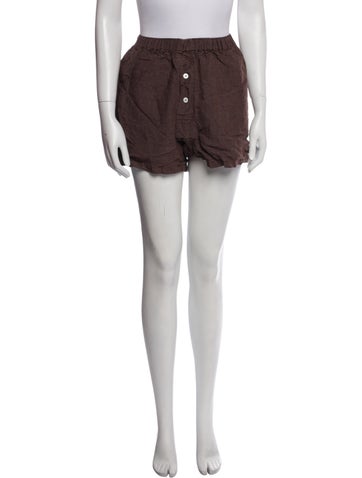 Pre-owned Deiji Studios Linen Striped Pajamas In Brown