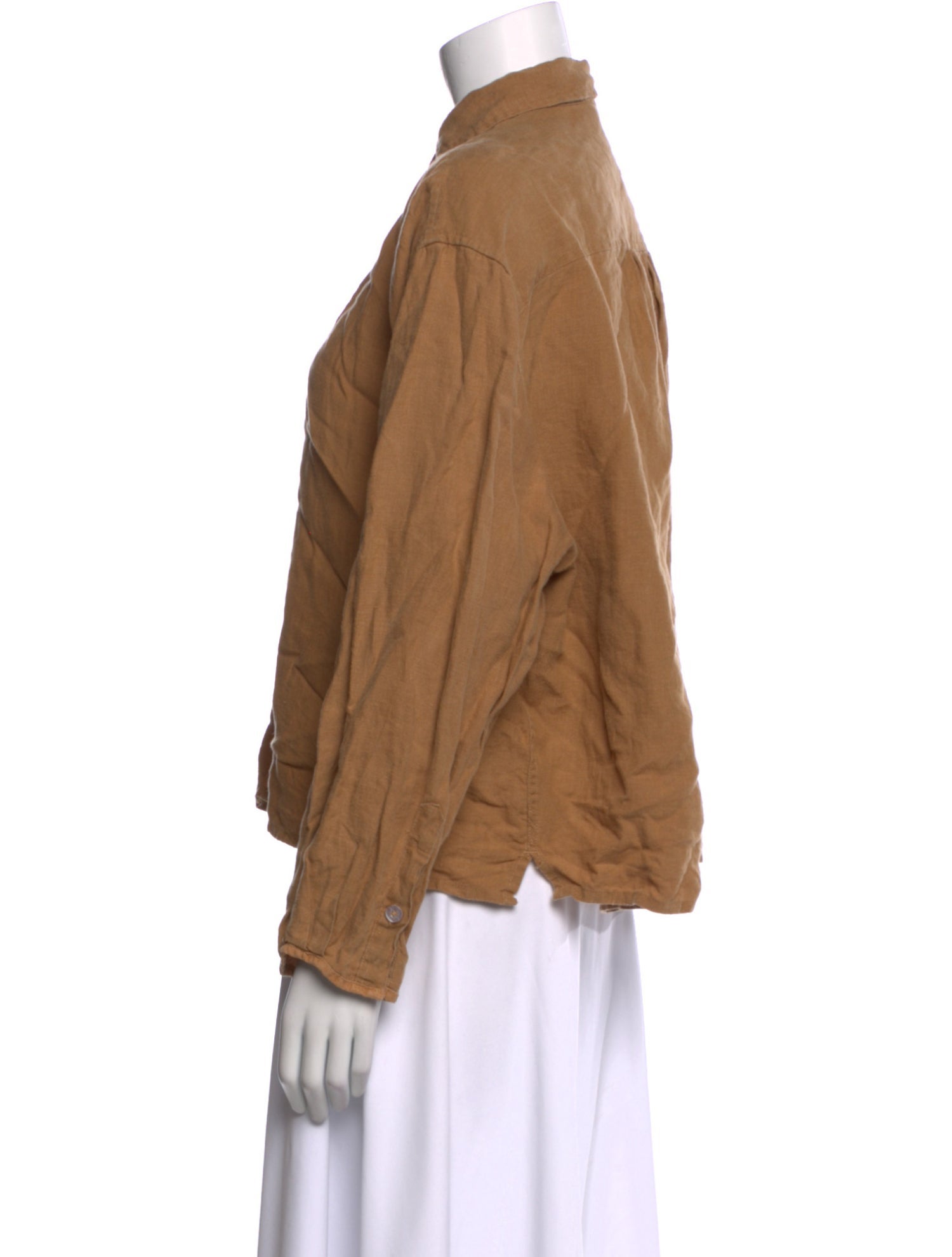 Deiji Studios Linen Long Sleeve Button-Up Top