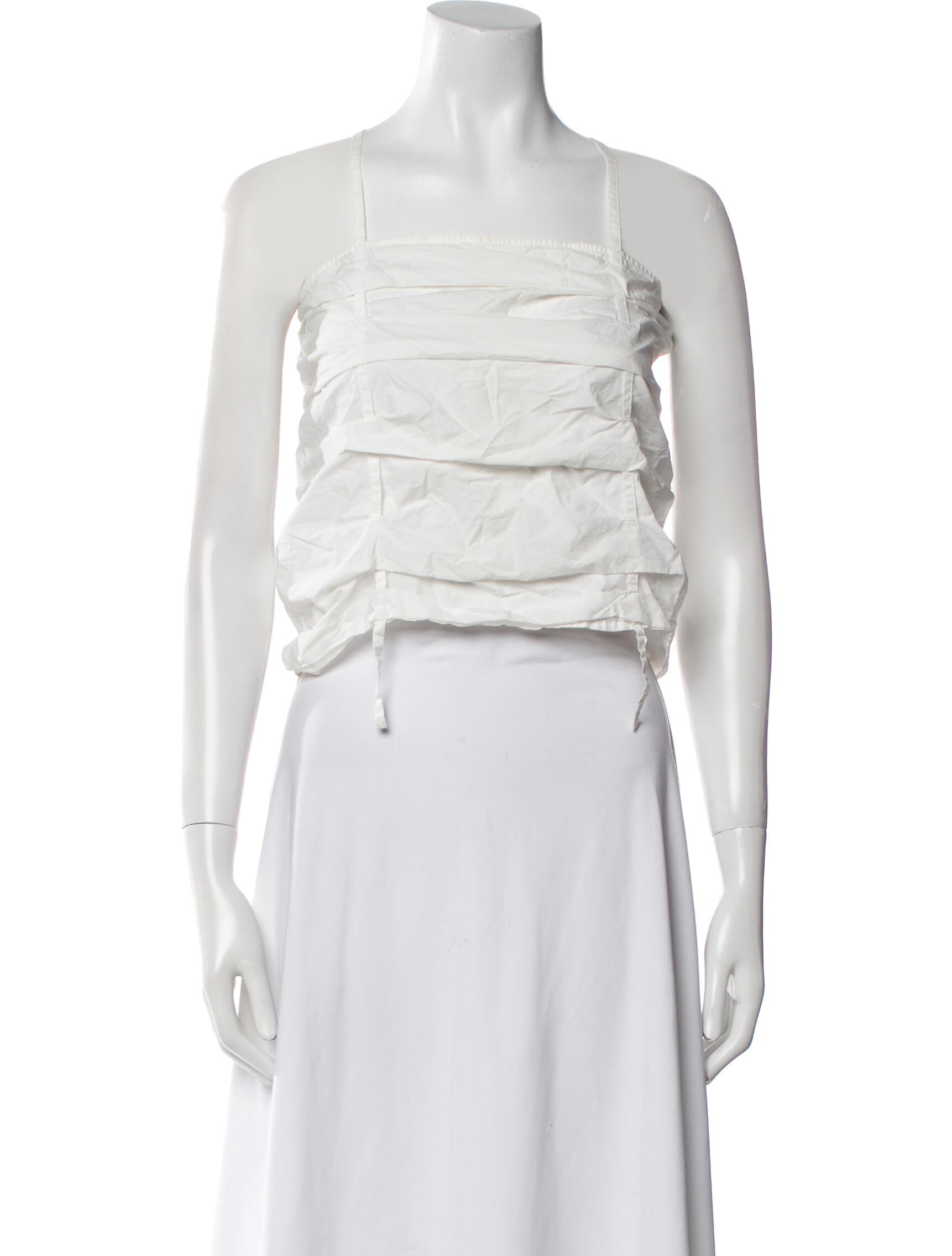 Deiji Studios Square Neckline Sleeveless Crop Top