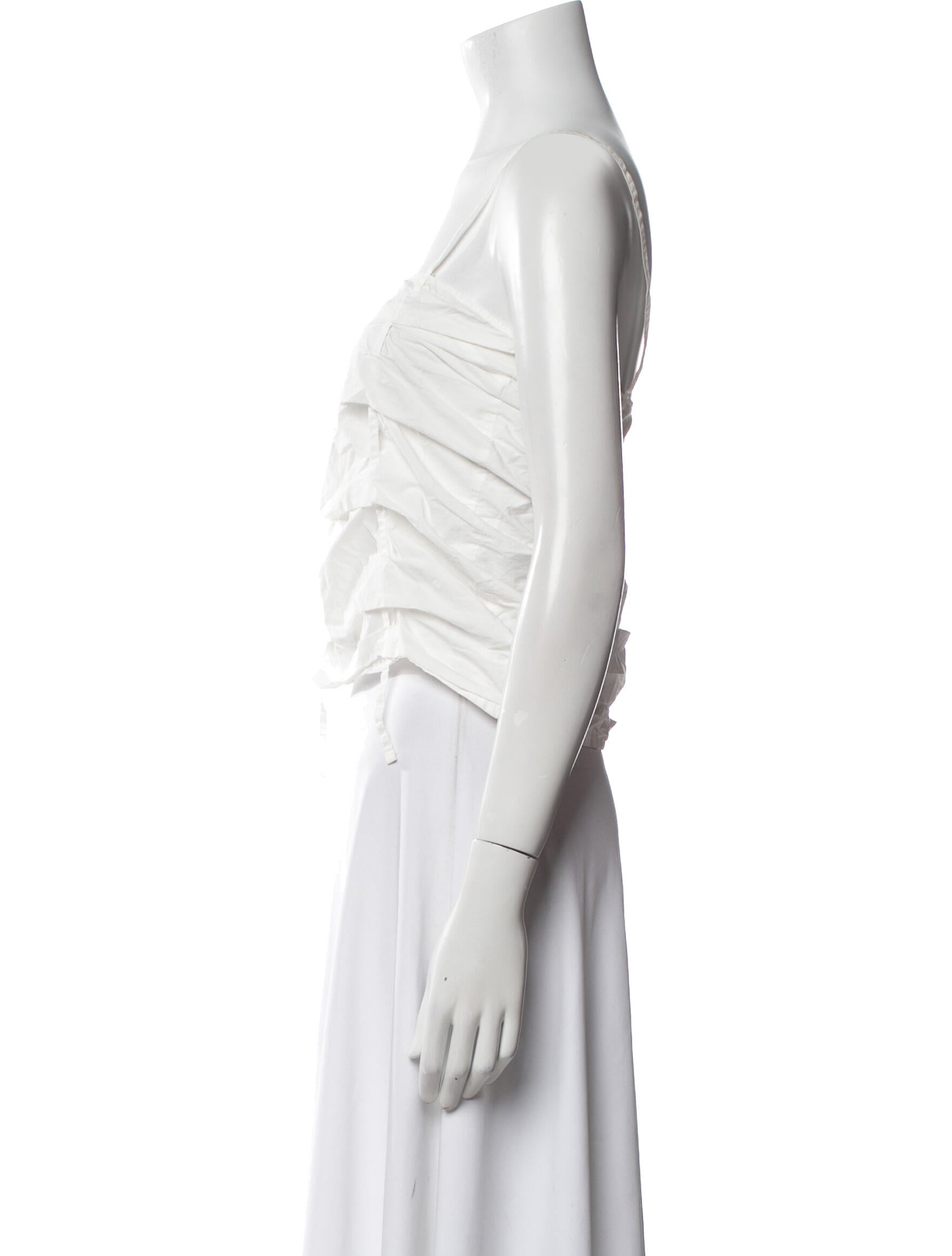 Deiji Studios Square Neckline Sleeveless Crop Top