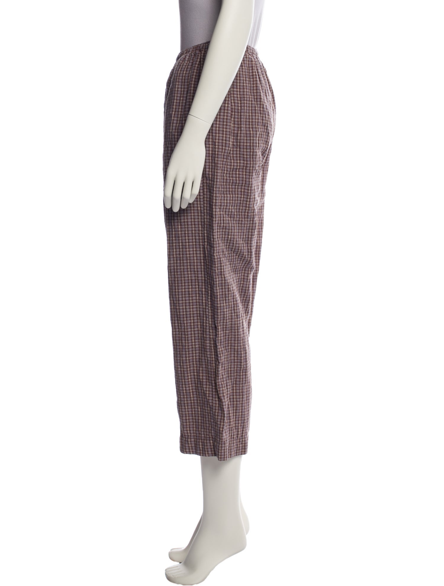 Deiji Studios Plaid Print Wide Leg Pants