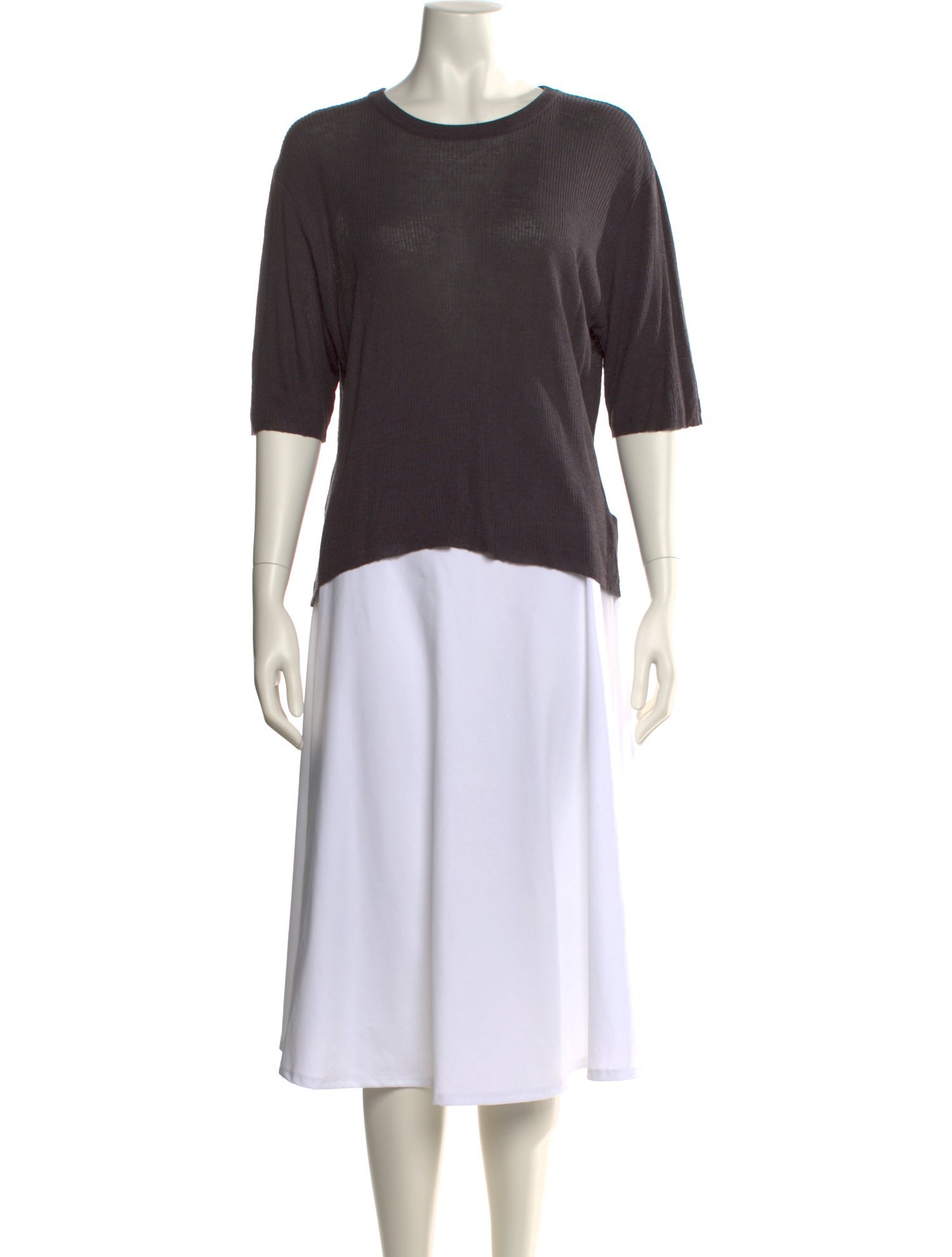 Deiji Studios Bateau Neckline Three-Quarter Sleeve T-Shirt