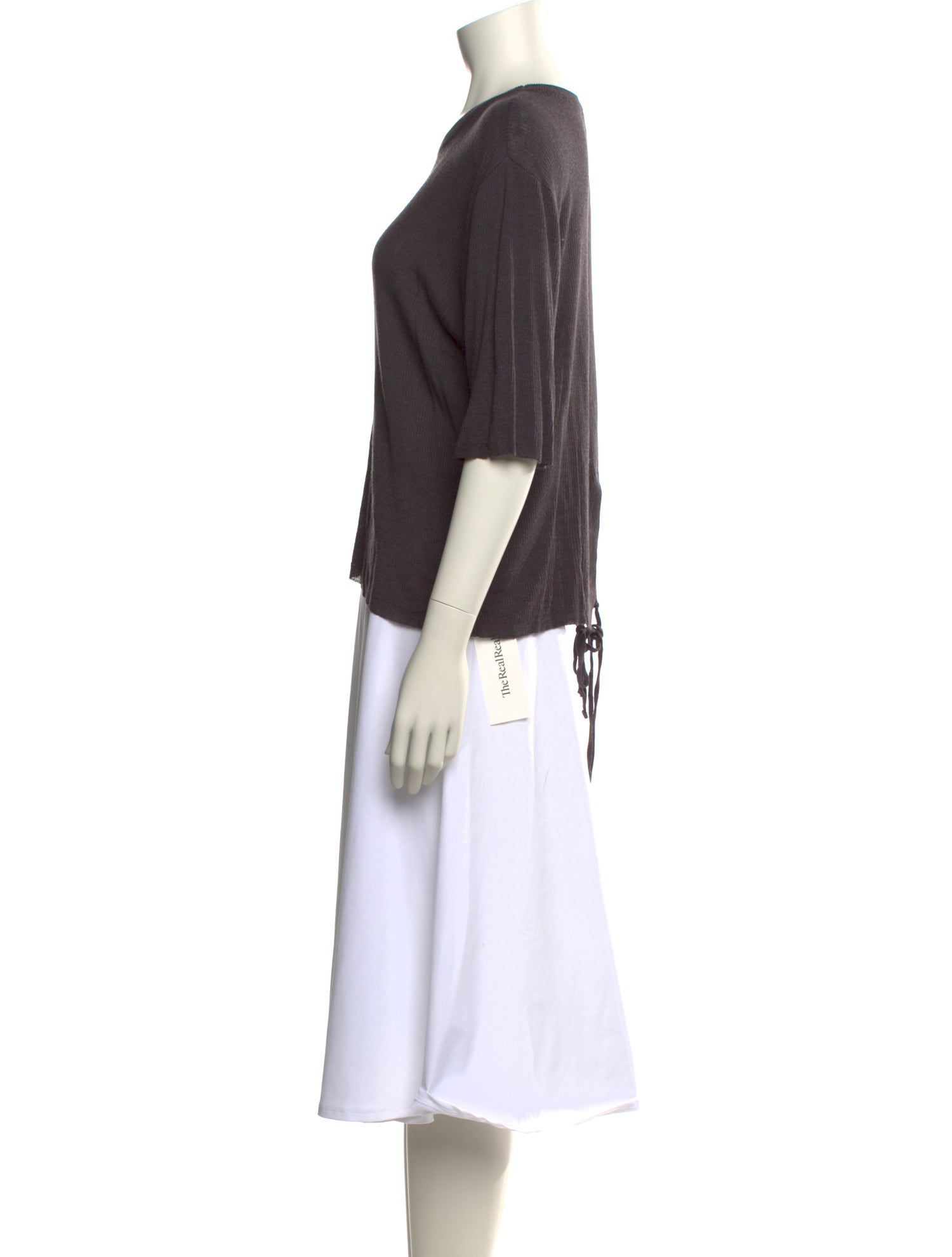 Deiji Studios Bateau Neckline Three-Quarter Sleeve T-Shirt