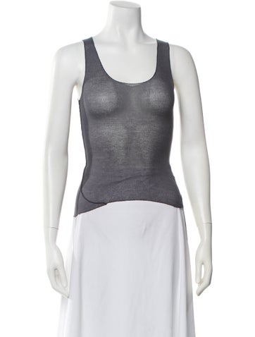 Pre-owned Deiji Studios Scoop Neck Sleeveless Top W/ Tags In Gray