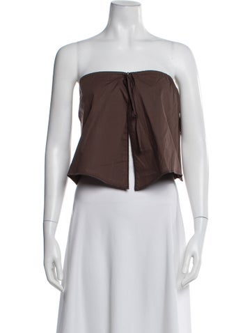 Pre-owned Deiji Studios Strapless Top W/ Tags In Brown