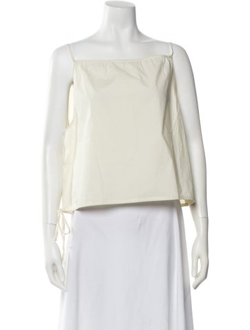 Pre-owned Deiji Studios Square Neckline Sleeveless Top W/ Tags In Neutral