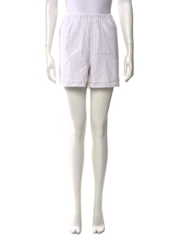 Pre-owned Deiji Studios Striped Mini Shorts W/ Tags In White