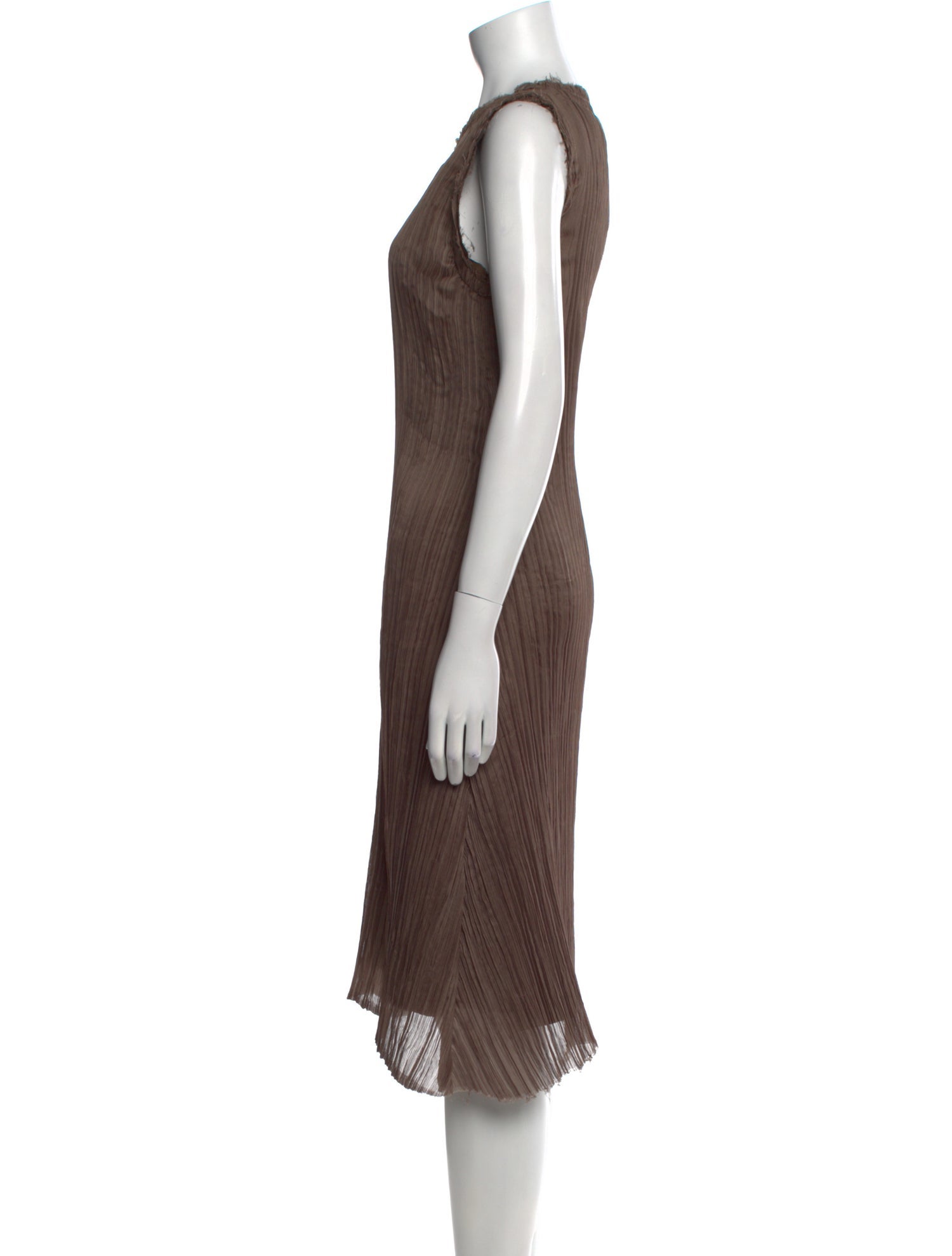 Delfina Balda Crew Neck Midi Length Dress