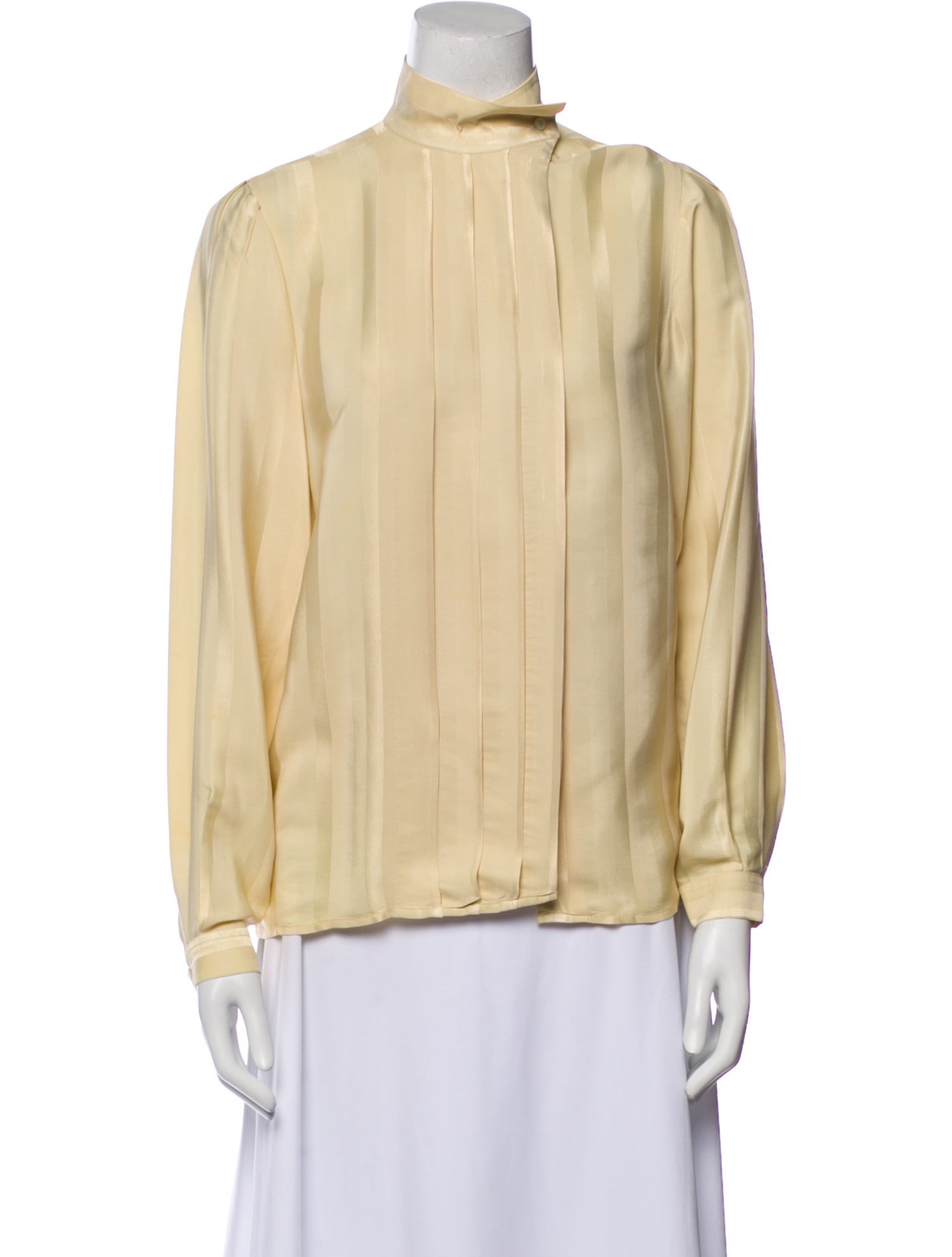 Delfina Balda Mock Neck Long Sleeve Blouse