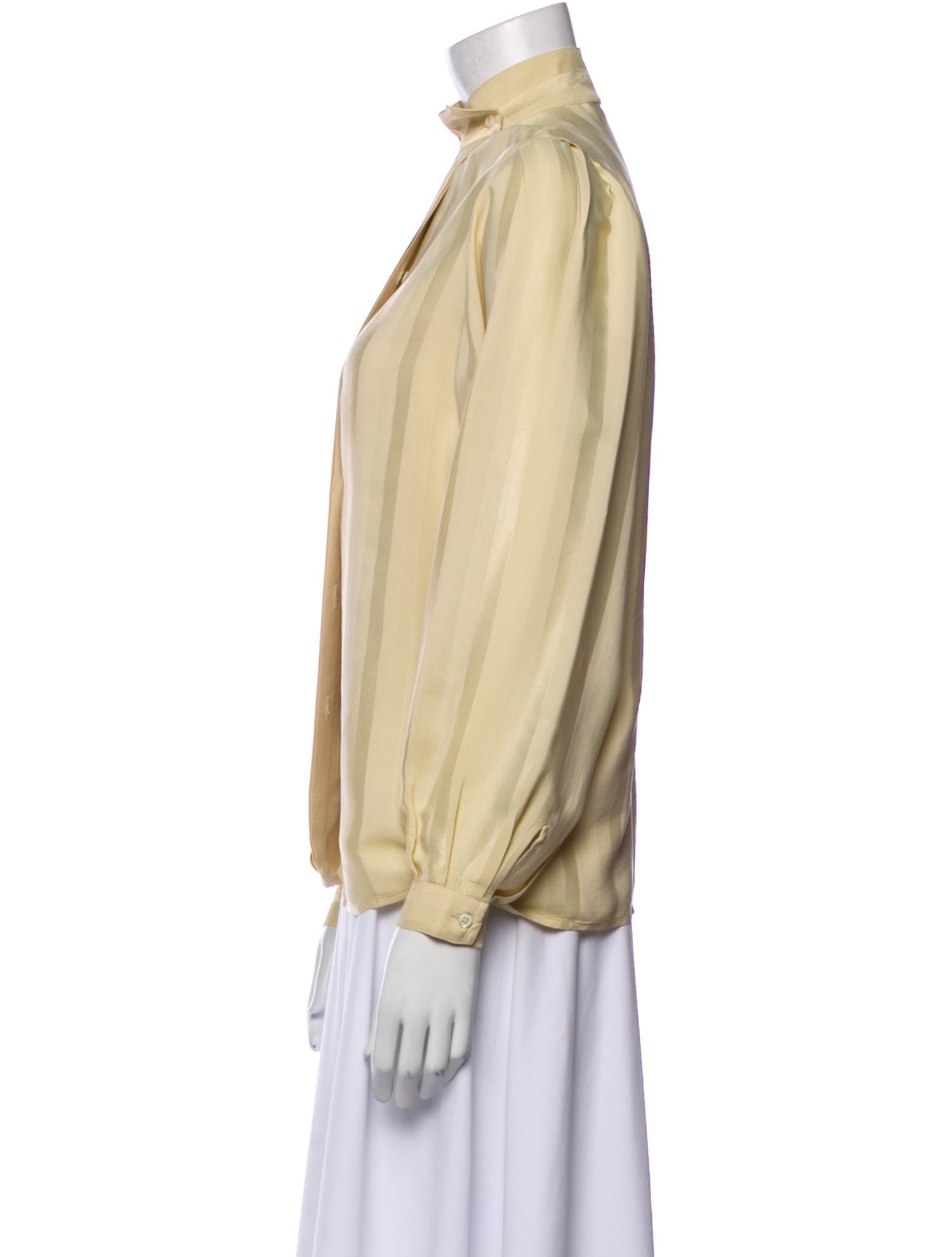 Delfina Balda Mock Neck Long Sleeve Blouse