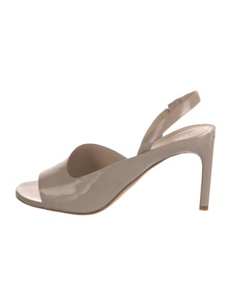 Del Carlo Patent Leather Slingback Sandals