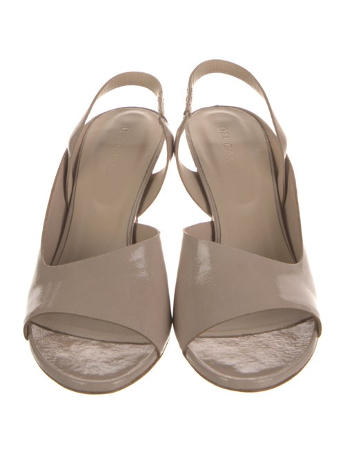 Del Carlo Patent Leather Slingback Sandals