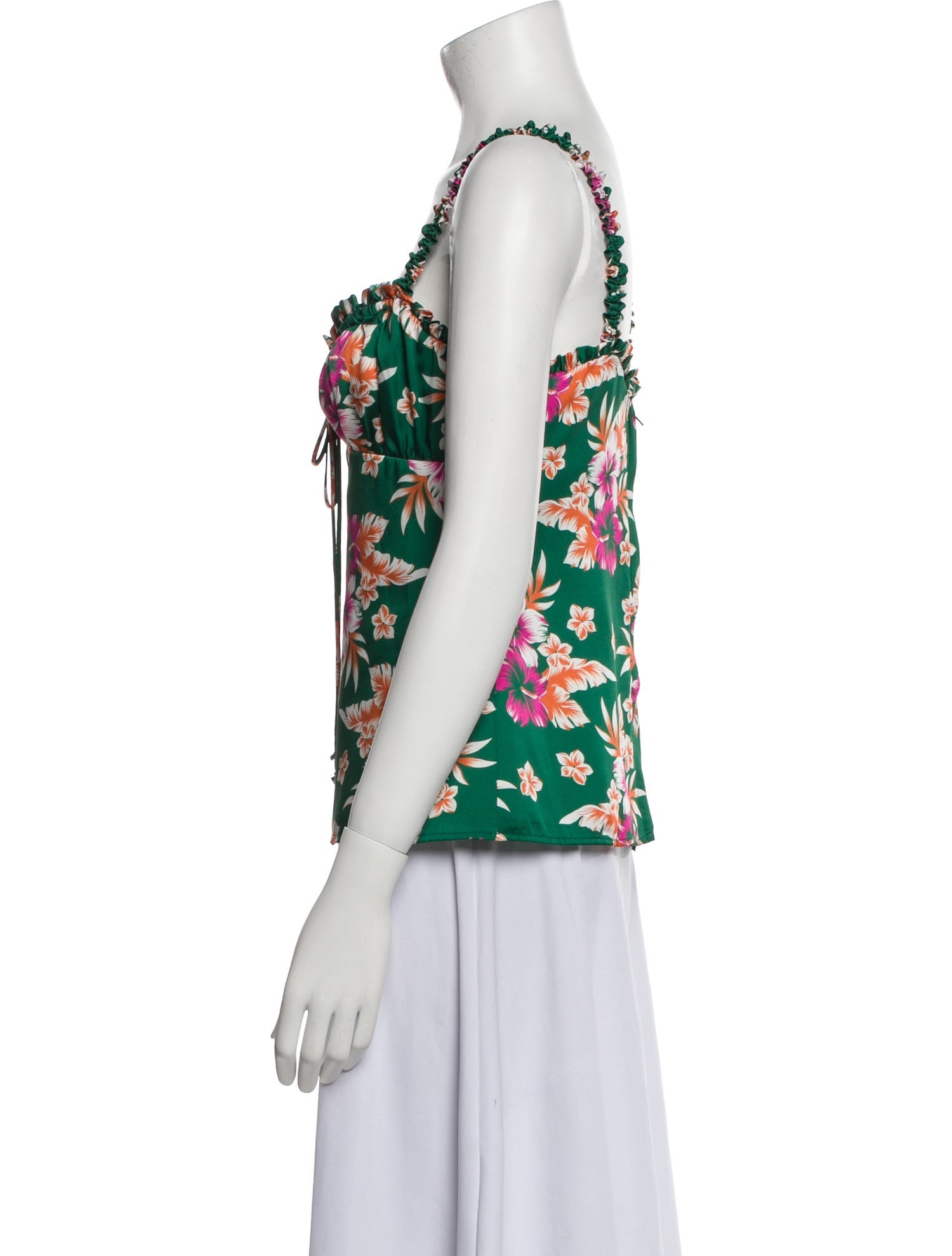 Delfi Collective Floral Print Square Neckline Top