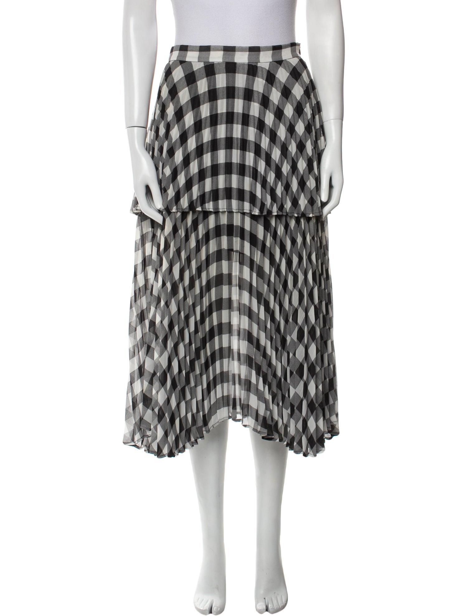 Delfi Collective Plaid Print Midi Length Skirt