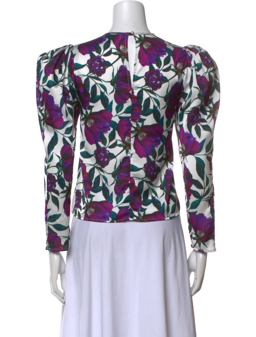 Delfi Collective Floral Print Crew Neck Blouse