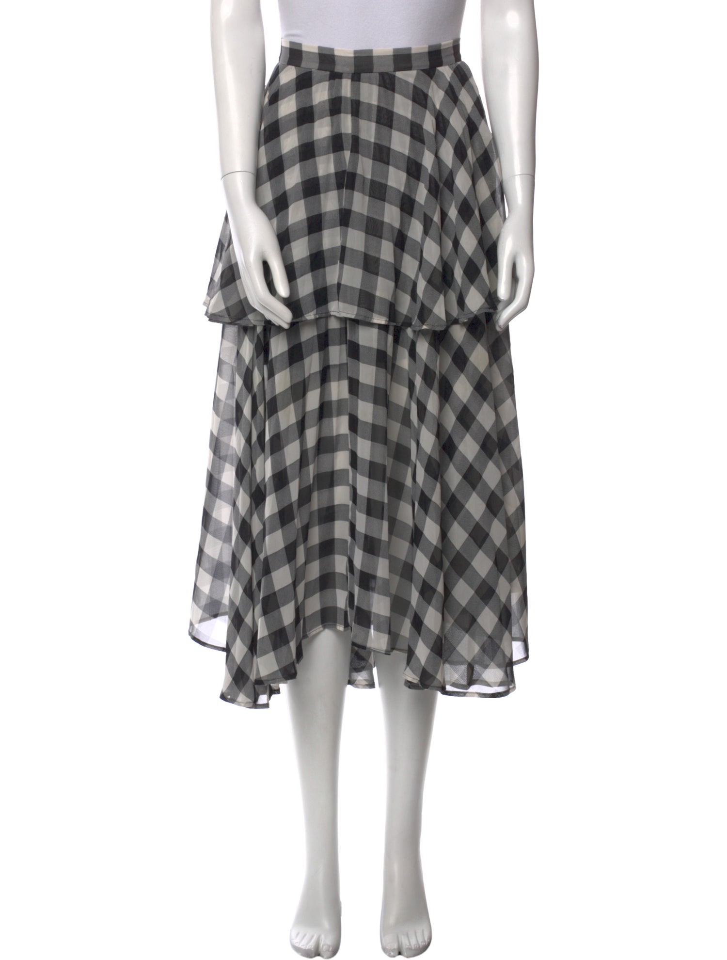 Delfi Collective Plaid Print Knee-Length Skirt