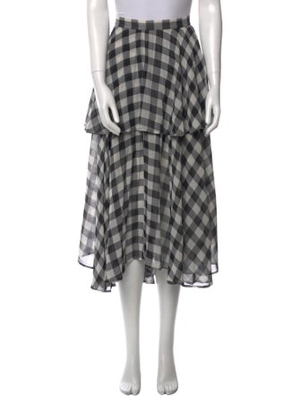 Delfi Collective Plaid Print Knee-Length Skirt