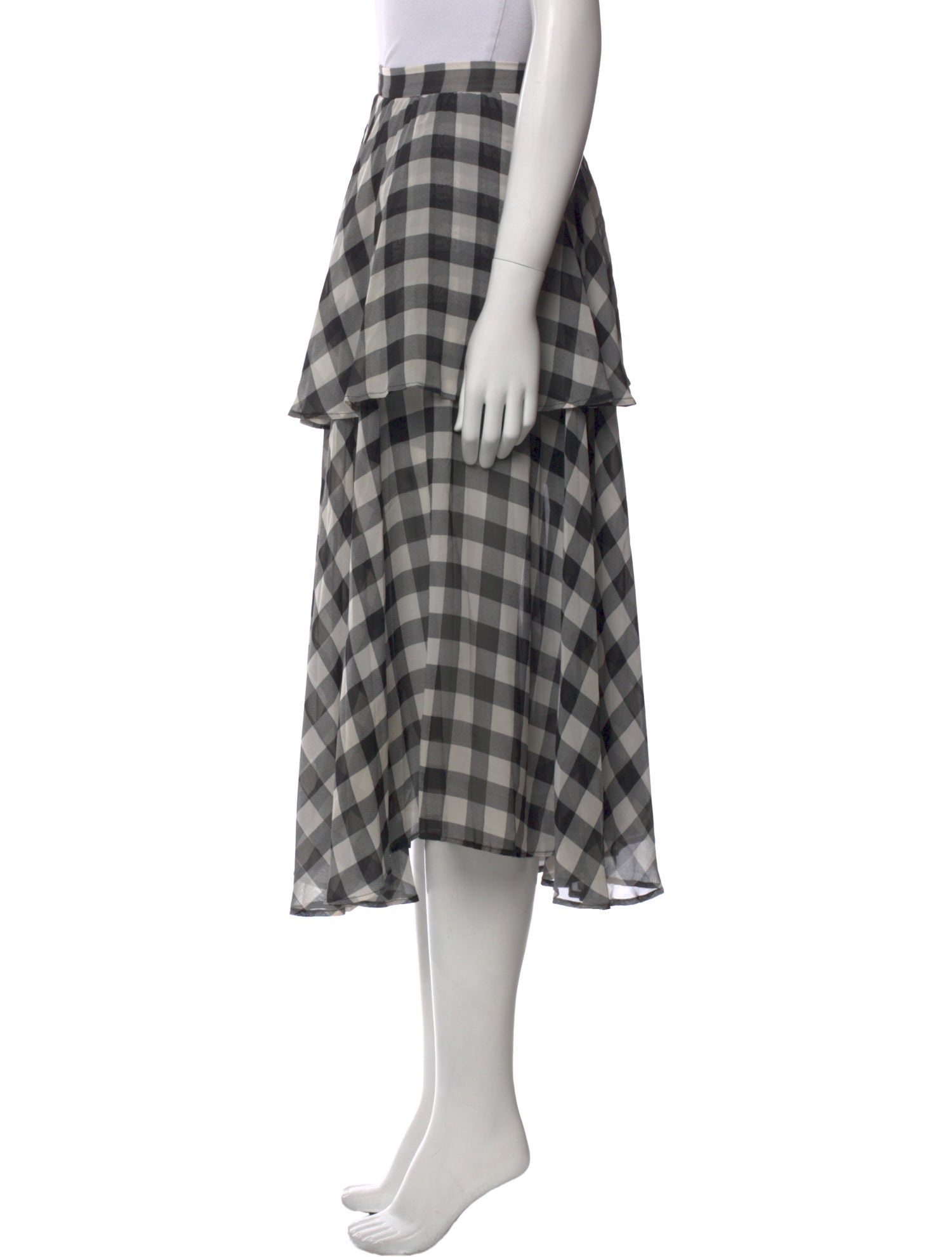 Delfi Collective Plaid Print Knee-Length Skirt