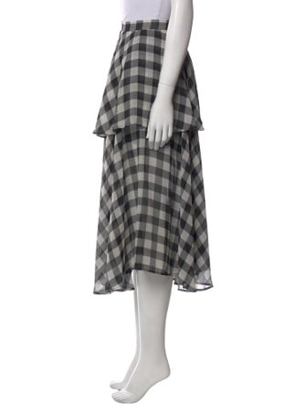 Delfi Collective Plaid Print Knee-Length Skirt