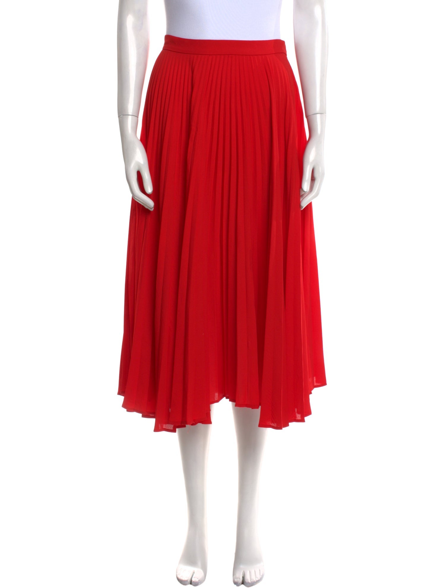 Delfi Collective Pleated Accents Midi Length Skirt