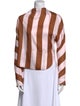 Delfi Collective Striped Mock Neck Blouse