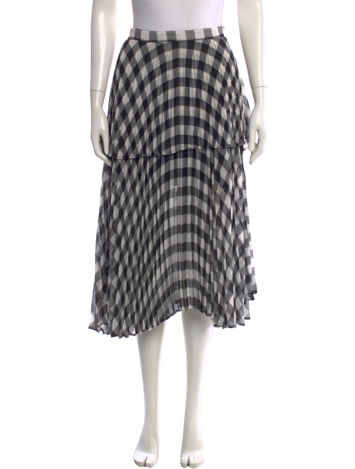Delfi Collective Plaid Print Midi Length Skirt