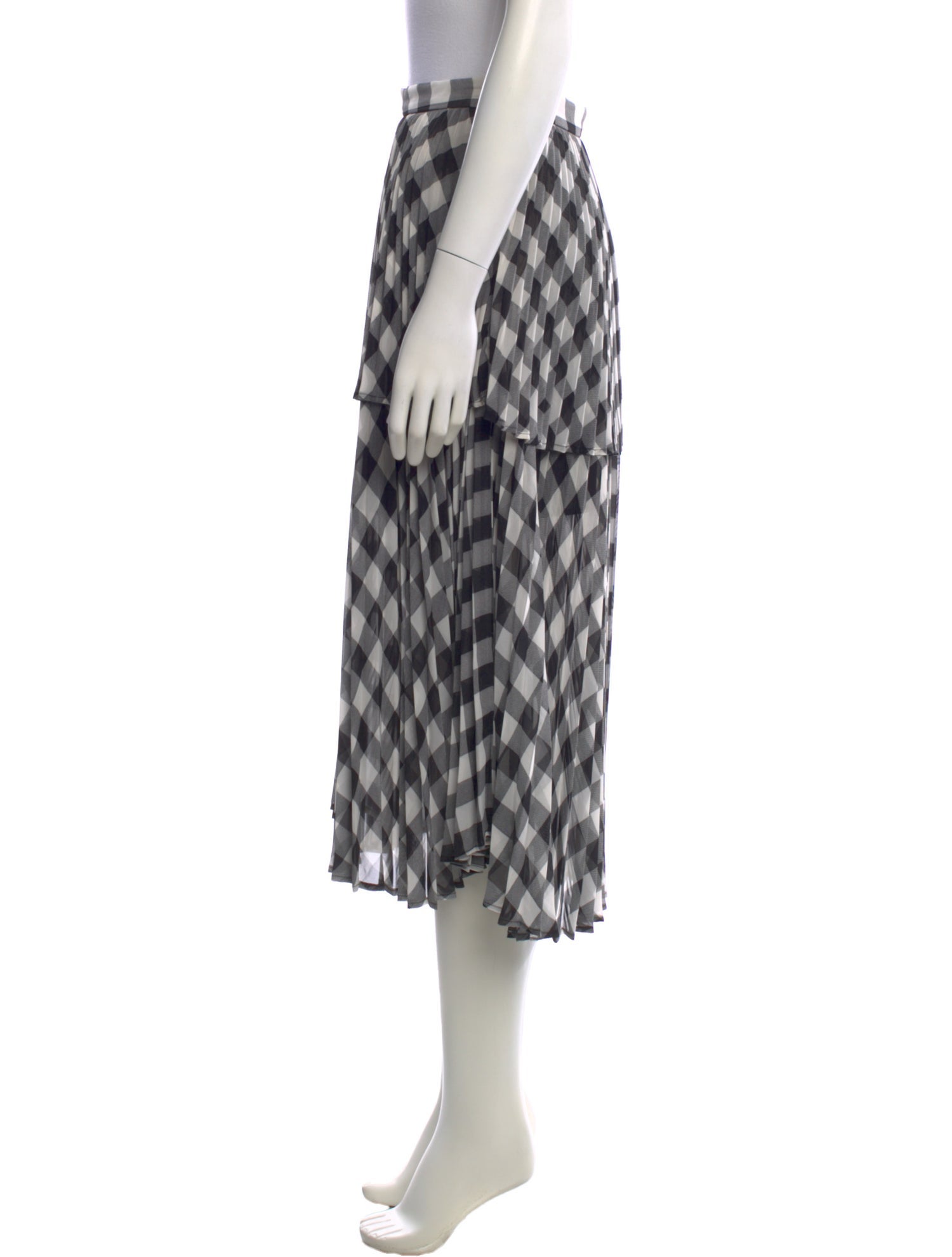 Delfi Collective Plaid Print Midi Length Skirt