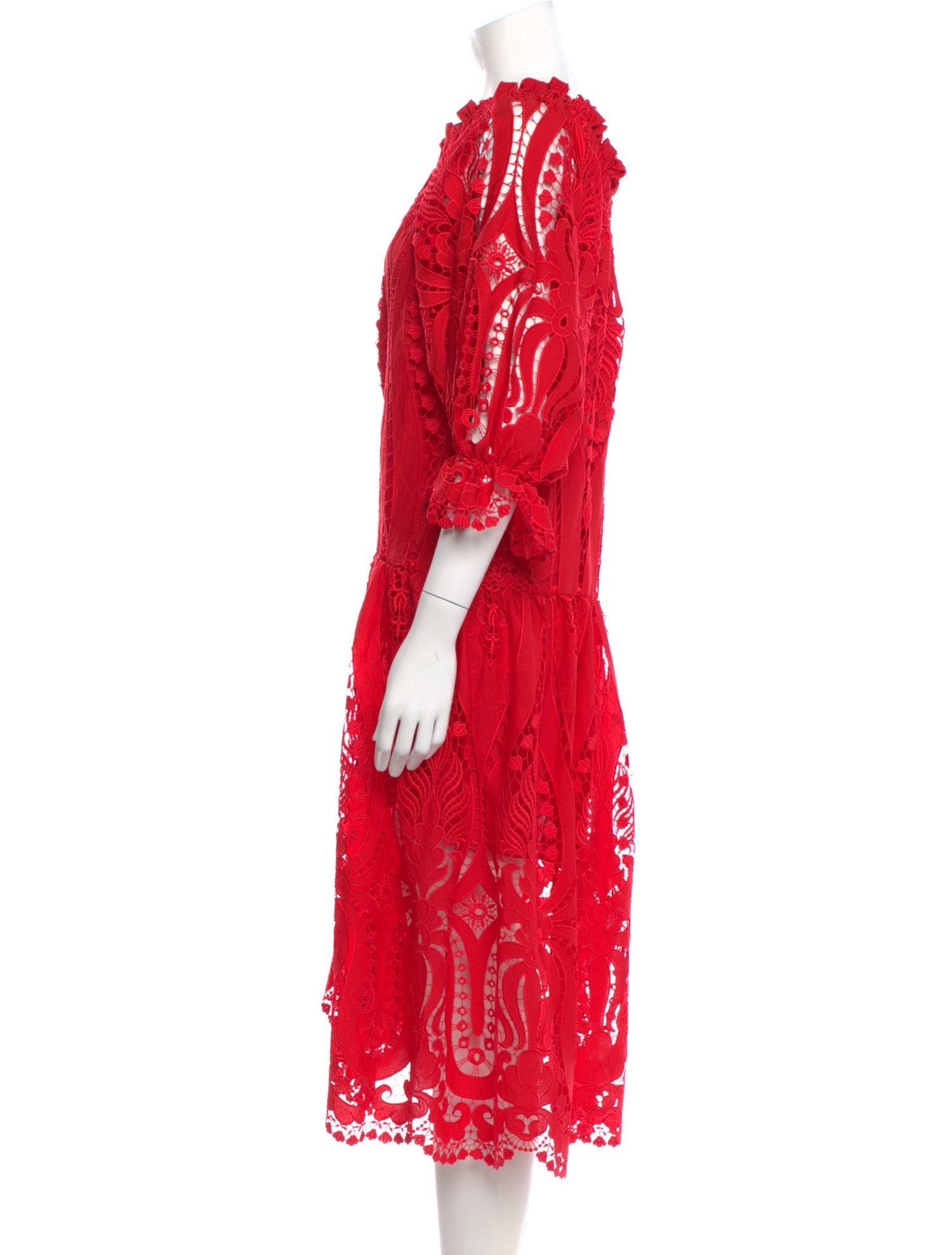 Delfi Collective Lace Pattern Midi Length Dress