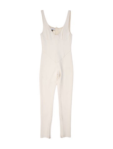Pre-owned Delfi Collective V-neck Jumpsuit In Neutrals