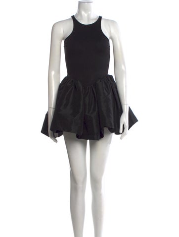 Pre-owned Delfi Collective Crew Neck Sleeveless Crop Top In Black