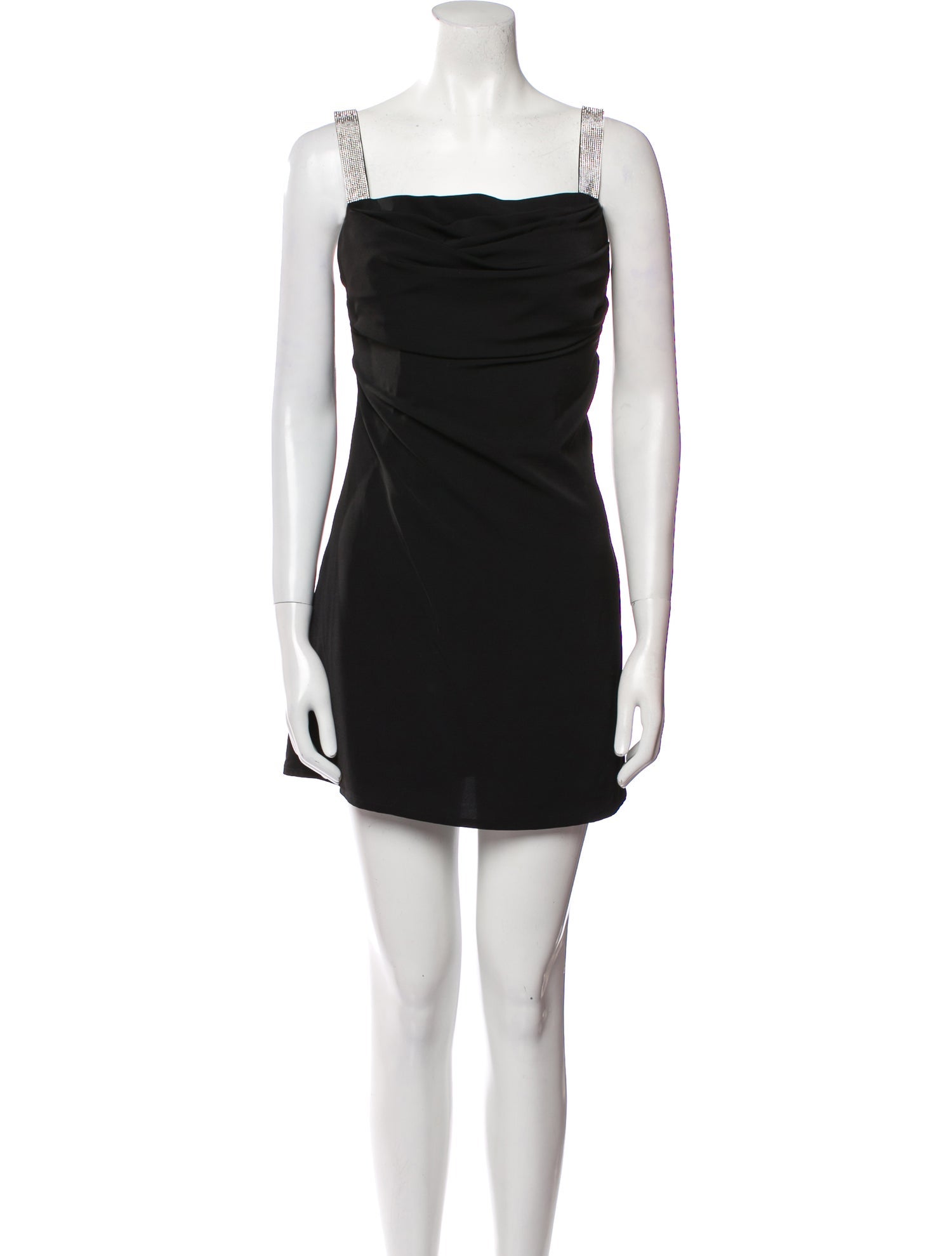 De La Vali Square Neckline Mini Dress