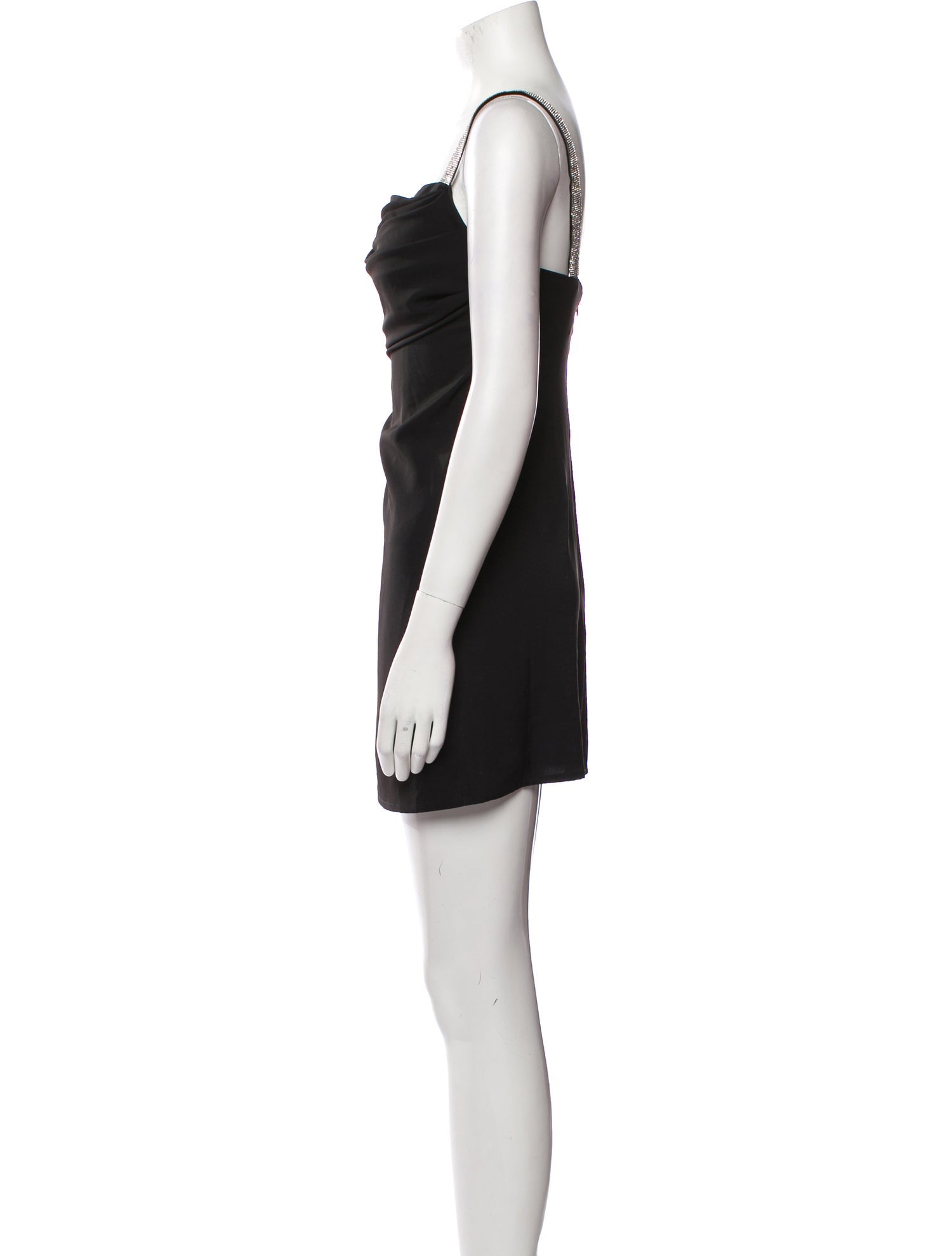 De La Vali Square Neckline Mini Dress