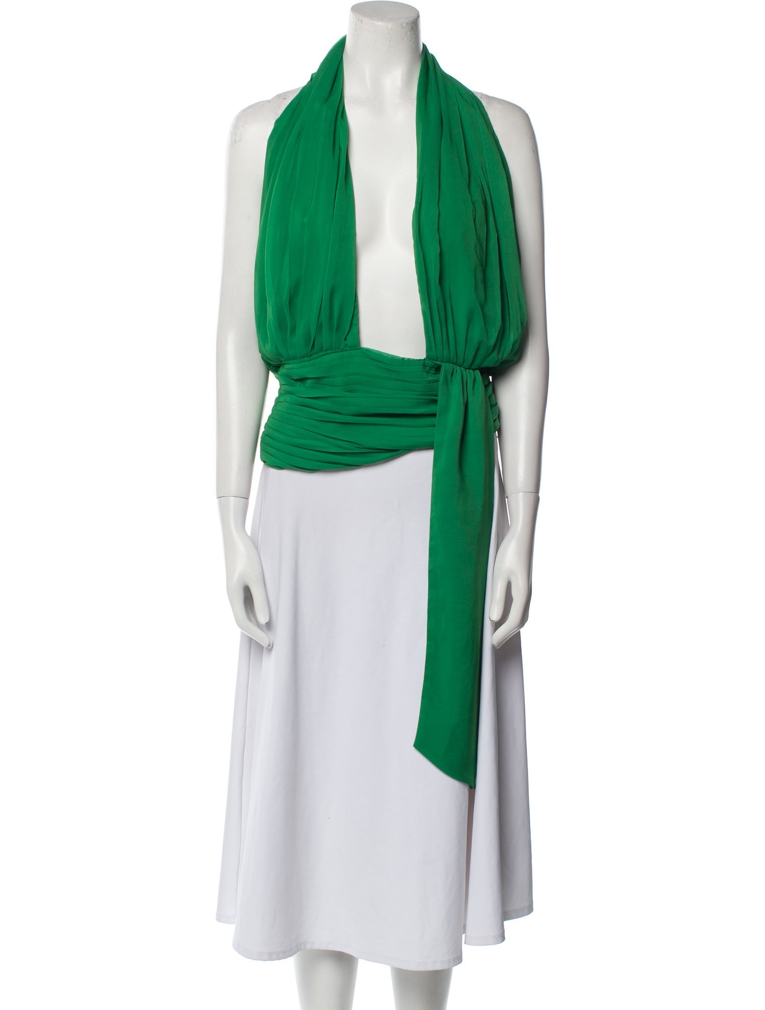 De La Vali One-Shoulder Sleeveless Crop Top